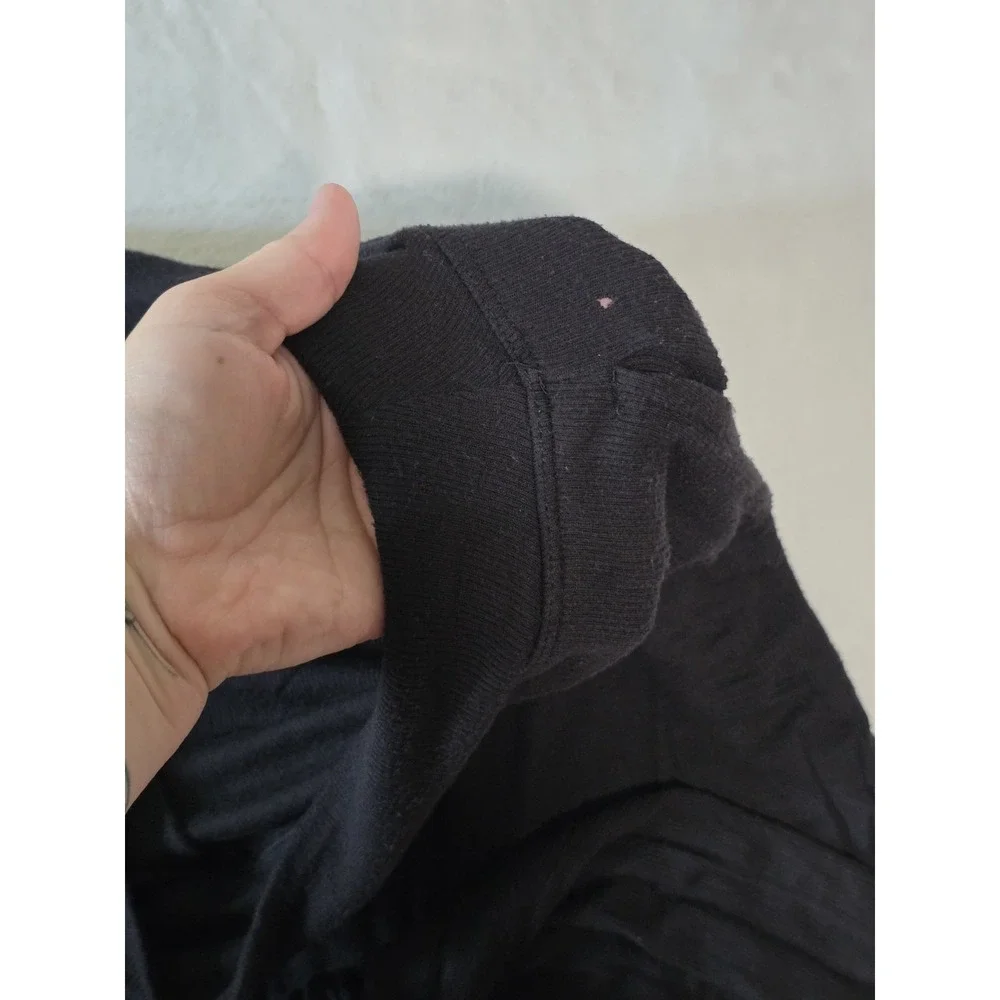 Athleta Womens Large Black Well Rested Rib Wide Leg Sleep Pajama Pants